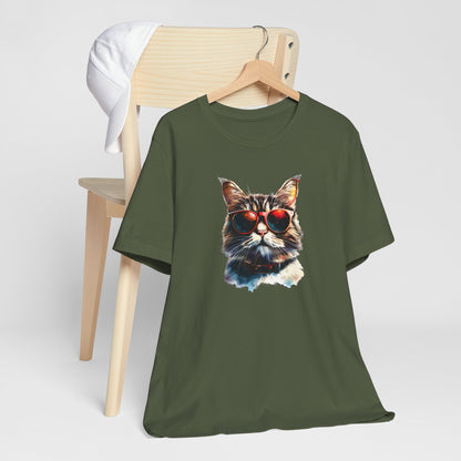 Cool cat in sunglasses t-shirt design