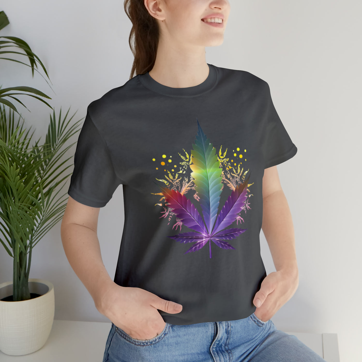 Cannabis art collection: Rainbow cannabis leaf