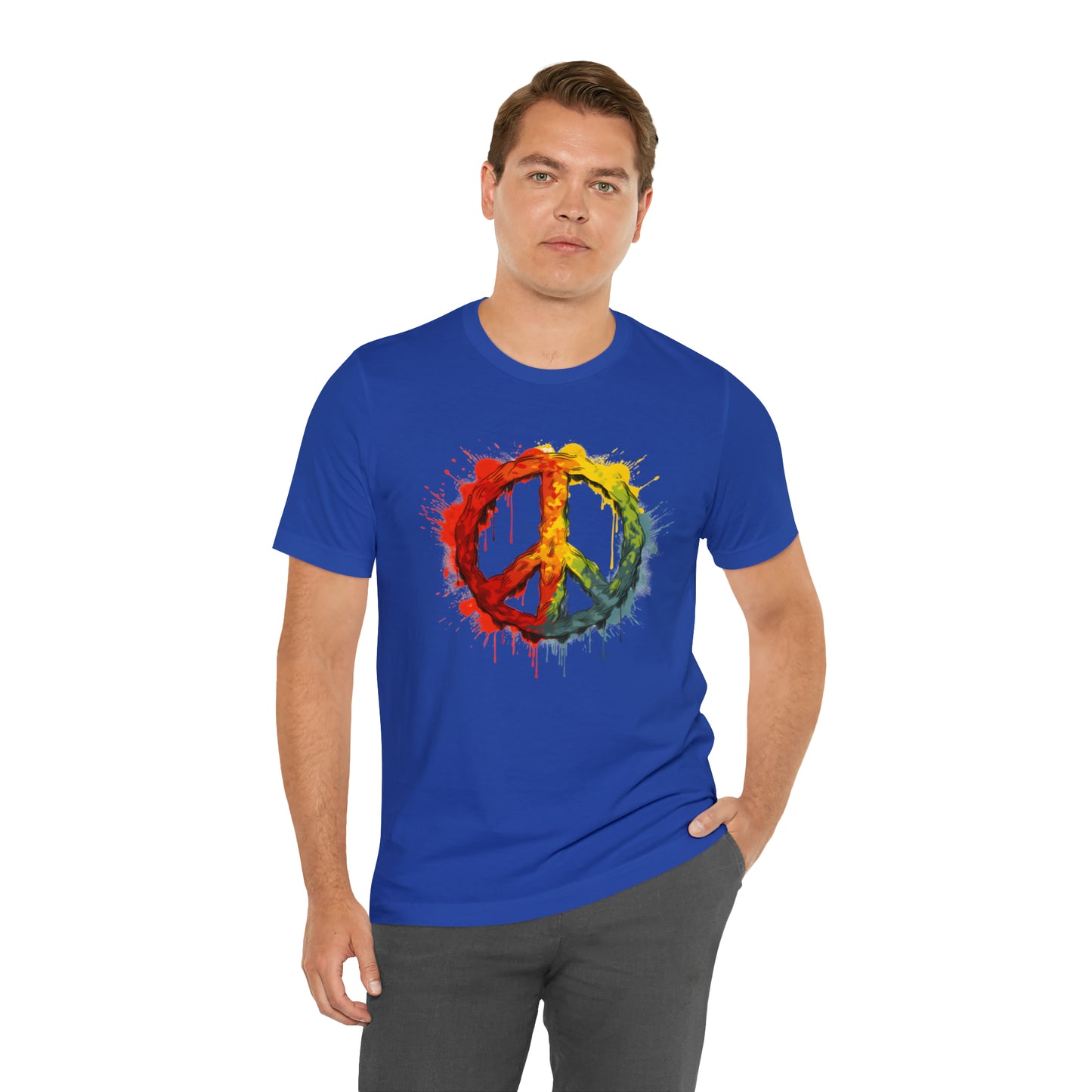 SAY NO TO WAR COLLECTION: Peace and love sign in color