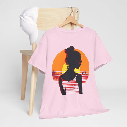 Sunset Beach Silhouette T-shirt design