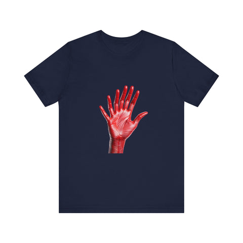 Red Zombie Hand With Too Many Fingers