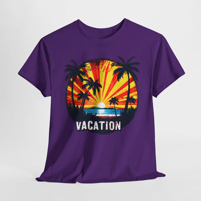 Sunset Palms Vacation T-Shirt – Retro Tropical Vibes for Your Getaway