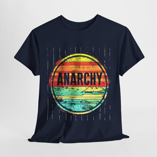 "Anarchy Sunset Graphic T-Shirt – Bold Statement Design"