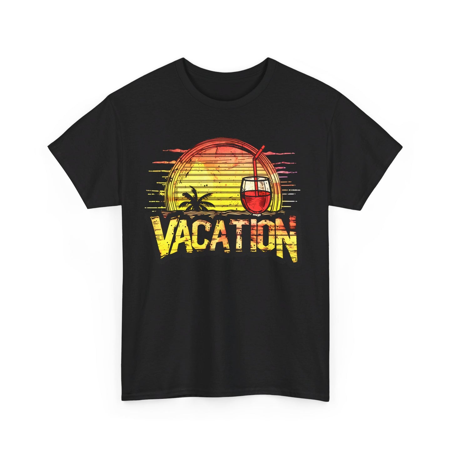 Sunset Vacation Cocktails Pleasures T-Shirt – Sip, Relax, and Unwind