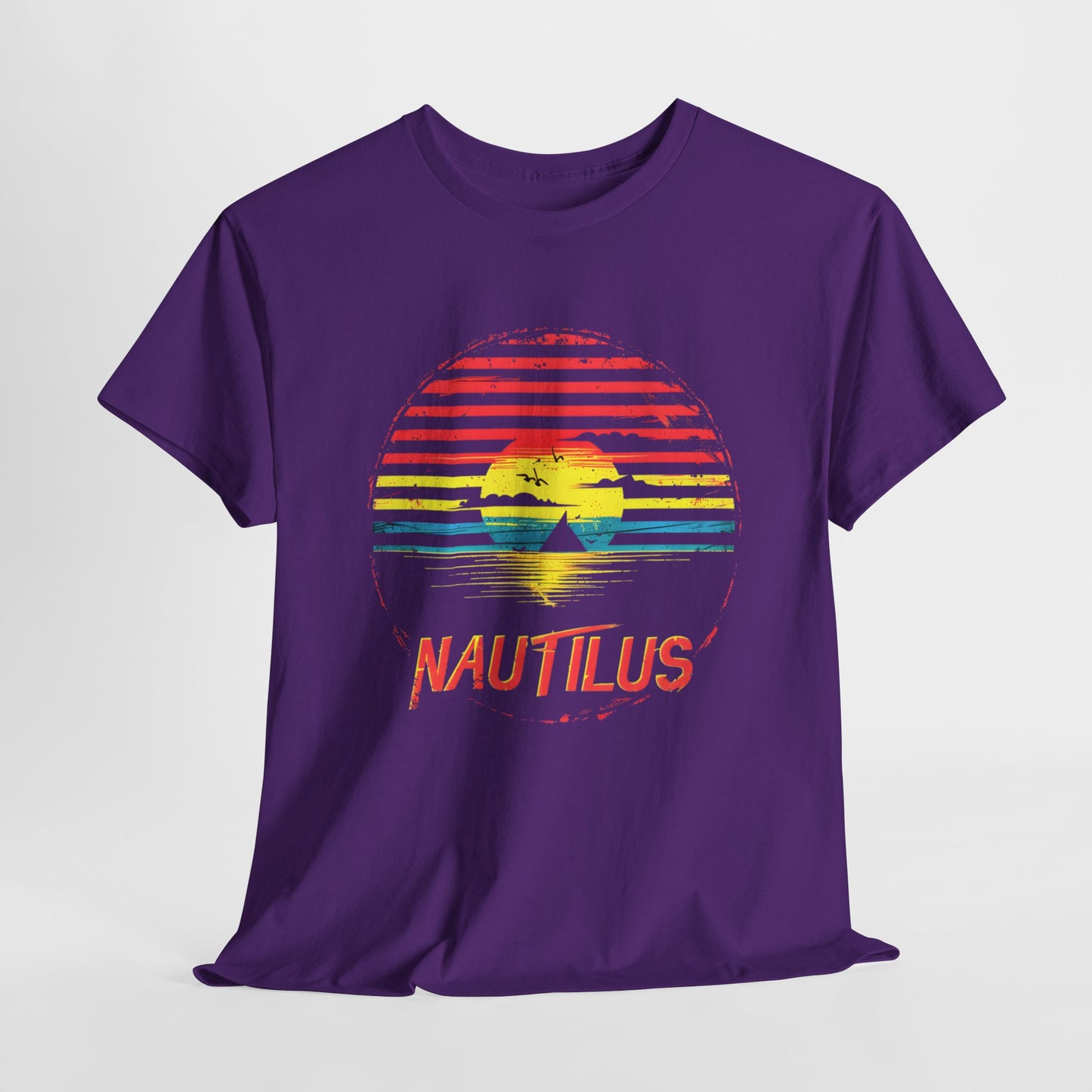 'Nautilus Sailing Sunset' Graphic T-shirt - Nautical-Inspired Premium Tee