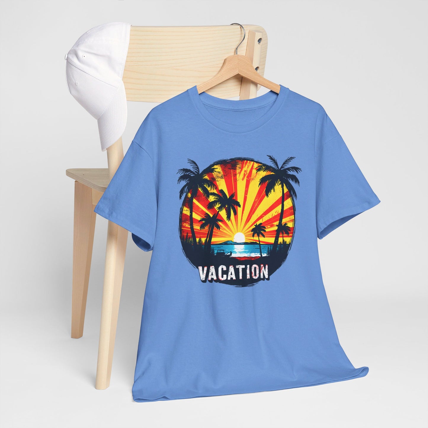 Sunset Palms Vacation T-Shirt – Retro Tropical Vibes for Your Getaway