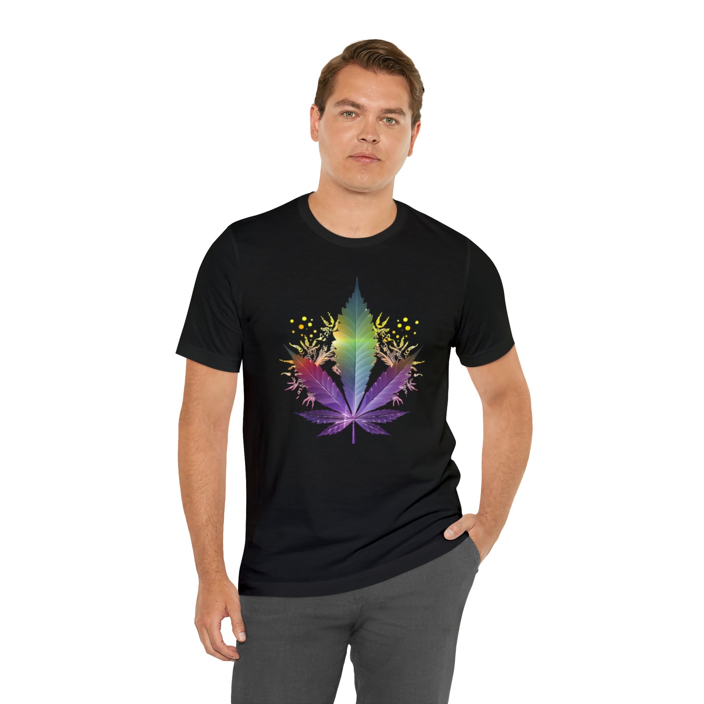 Cannabis art collection: Rainbow cannabis leaf