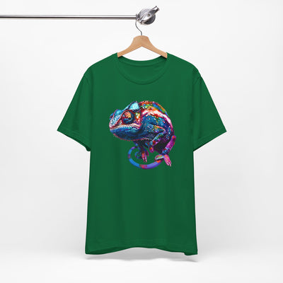 Purple chameleon t-shirt design