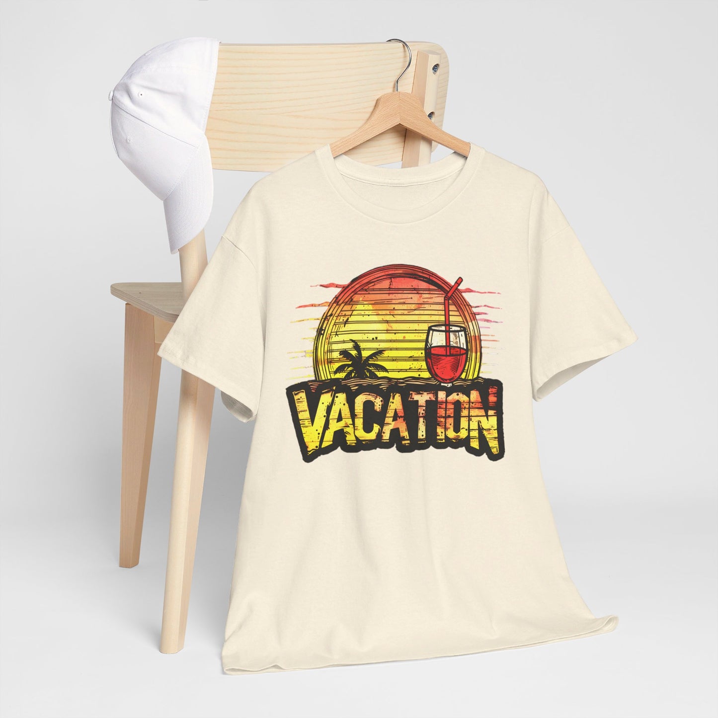 Sunset Vacation Cocktails Pleasures T-Shirt – Sip, Relax, and Unwind