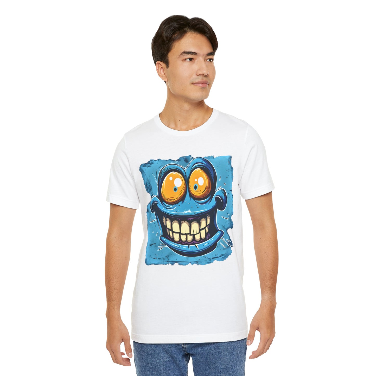 Blue Smiley Funny T-shirt design