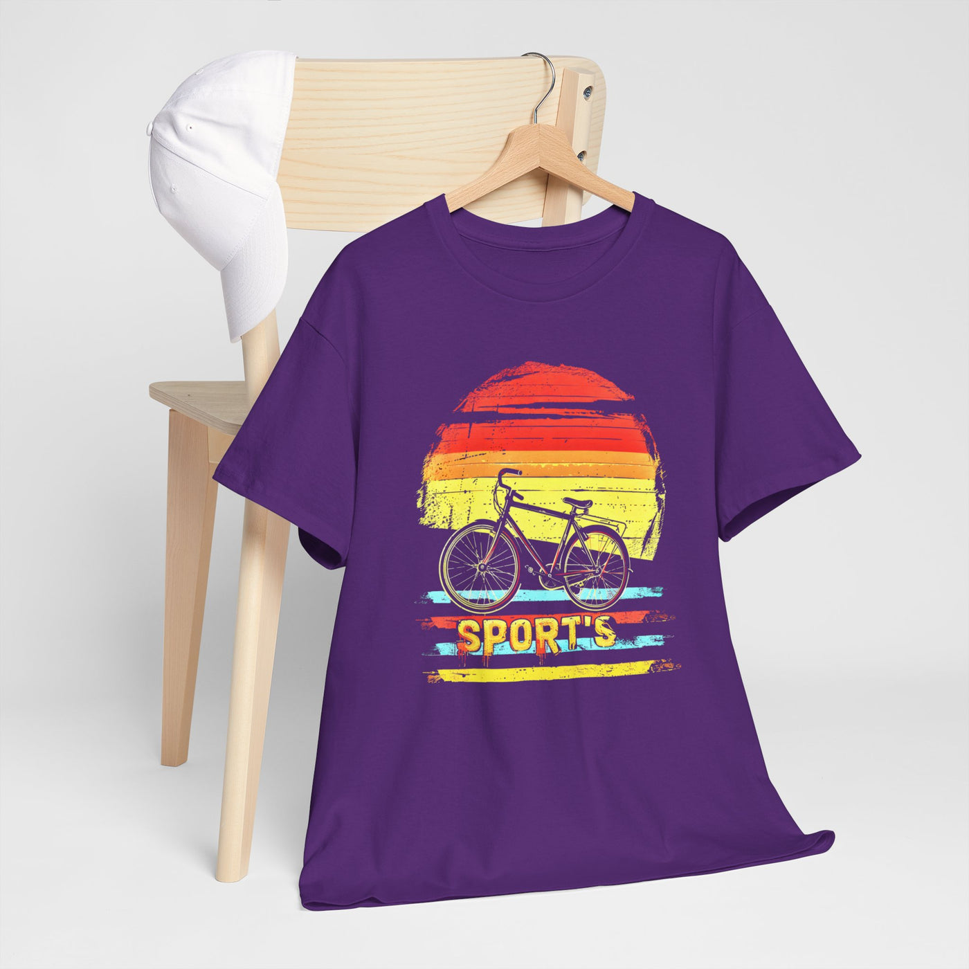 Classic Street Bicycle Sunset Graphic Tee | Retro Cyclist Vibes