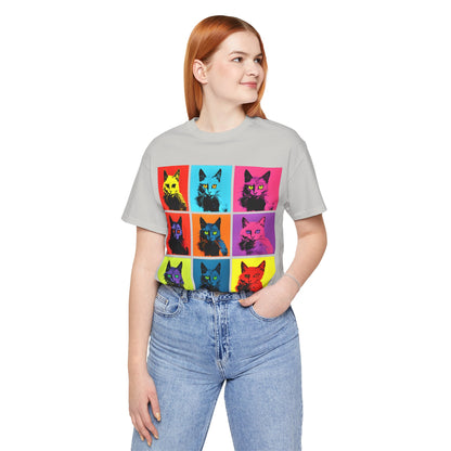 9 Andrew Warhol Style Cats T-shirt design