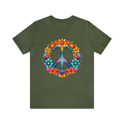 SAY NO TO WAR COLLECTION: Peace and Love symbol in fowers