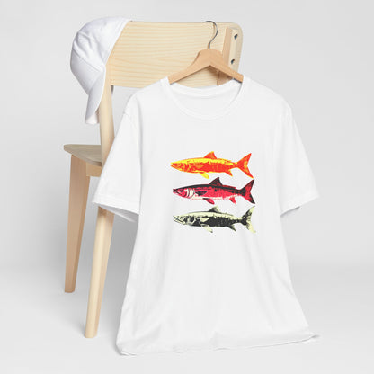 Three Warhol Style Herring Fish T-shirt design