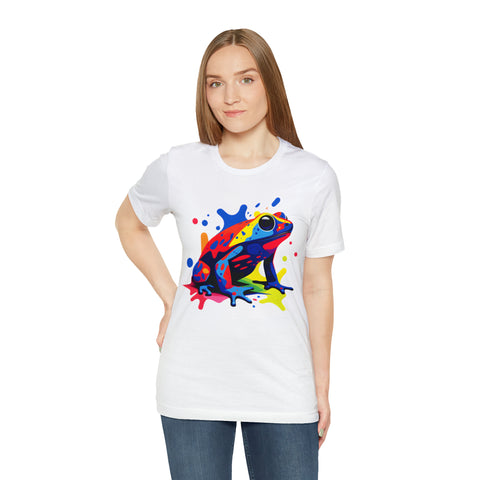 Super frogs collection: Funny graphical dart frog in rainbow colors