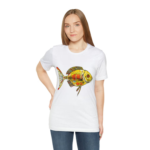 Fishy art collection: Graphic representation of a yellow fish.