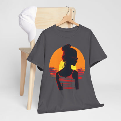 Sunset Beach Silhouette T-shirt design