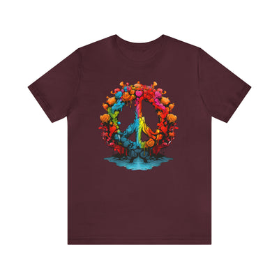 SAY NO TO WAR COLLECTION: PEACE AND LOVE SIGN IN BRIGHT COLORS