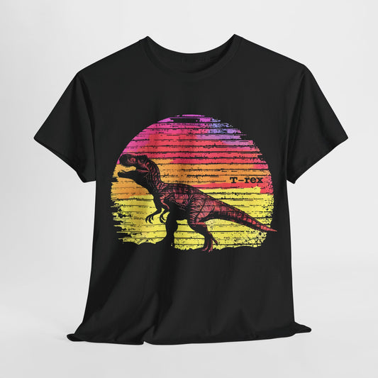 "T-Rex Predator" Sunset T-Shirt Design