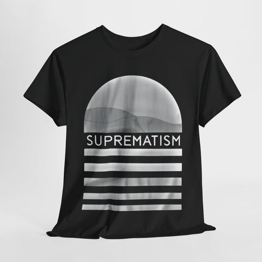 Grayscale Suprematism T-Shirt – Abstract, Minimalist, and Artistic Expression