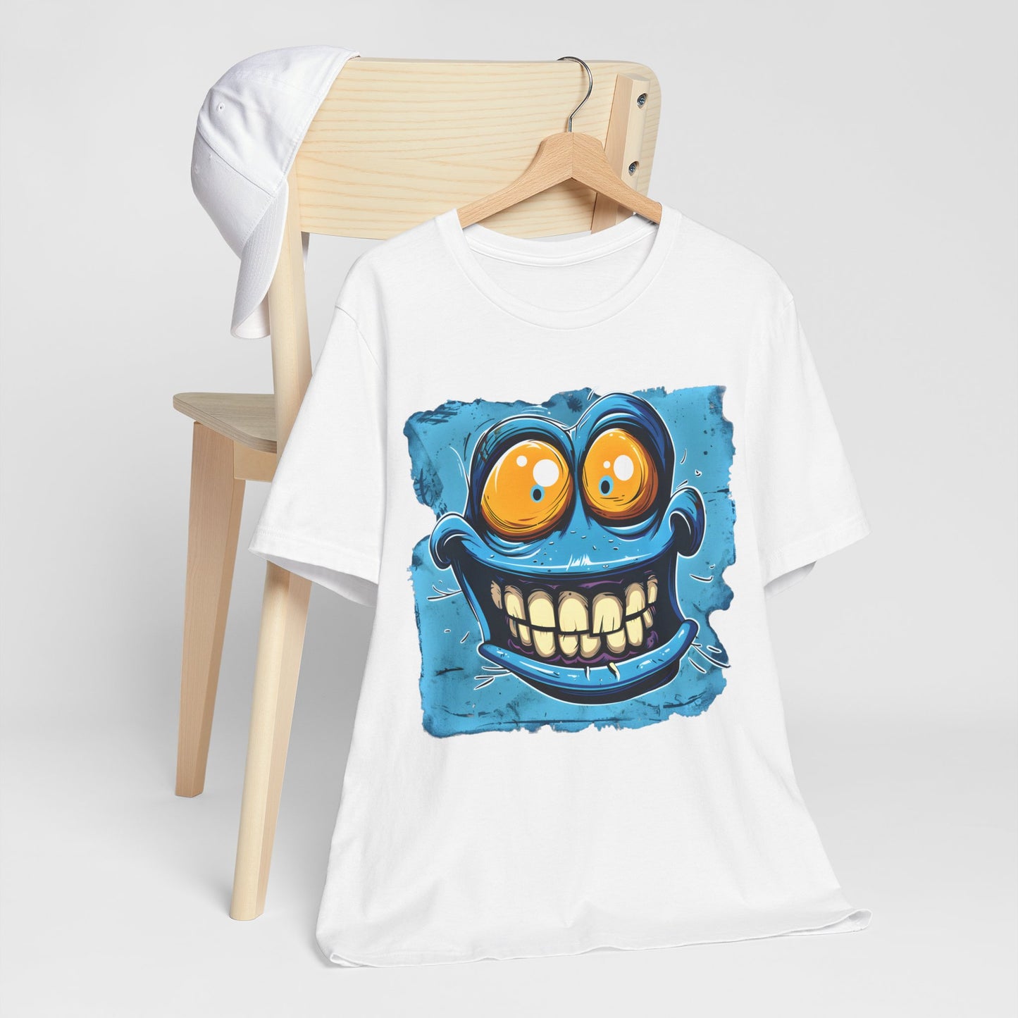 Blue Smiley Funny T-shirt design