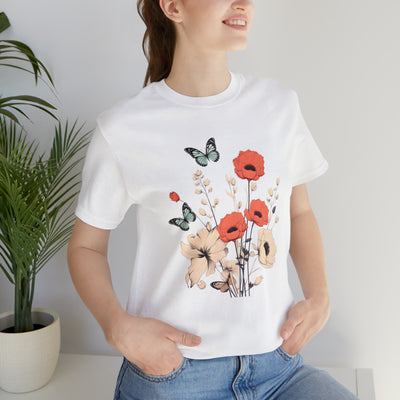 Minimalistic design collection: Butterflies and flowers