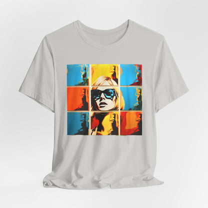 Blonde Girl Warhol Pattern T-shirt design