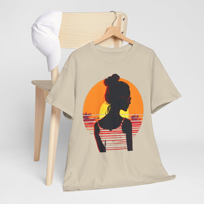 Sunset Beach Silhouette T-shirt design