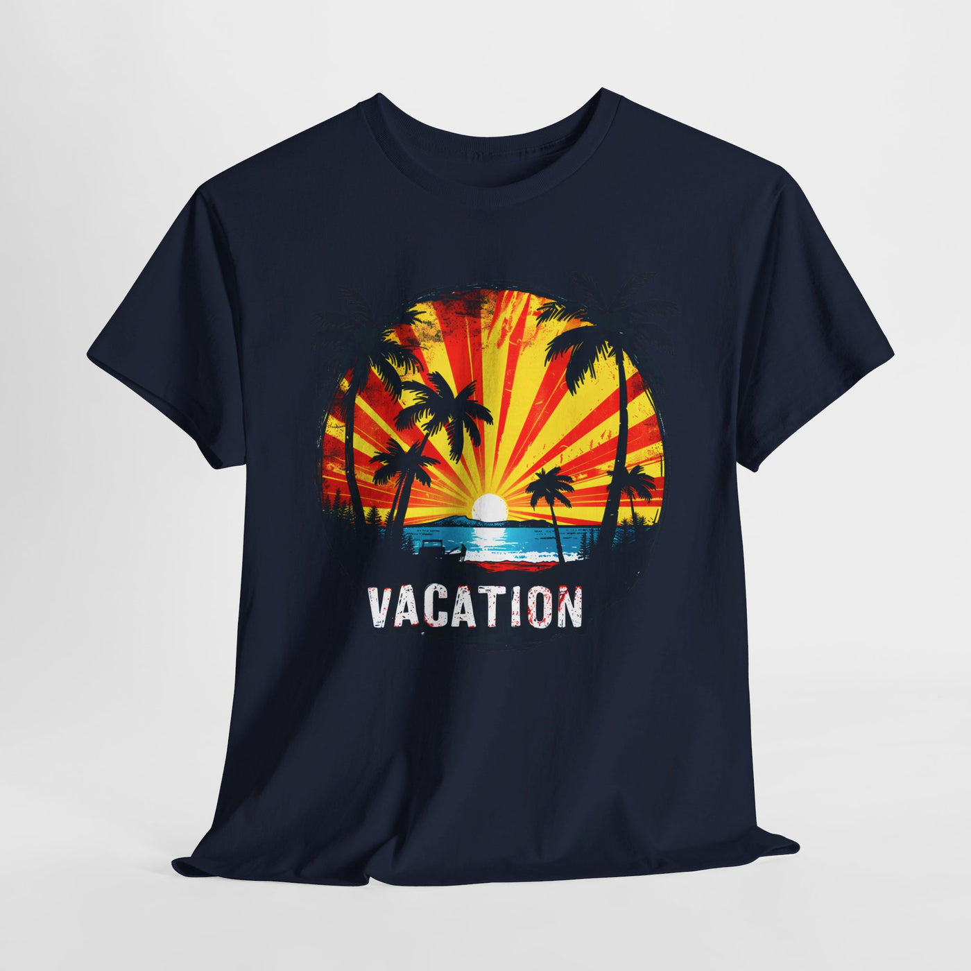 Sunset Palms Vacation T-Shirt – Retro Tropical Vibes for Your Getaway