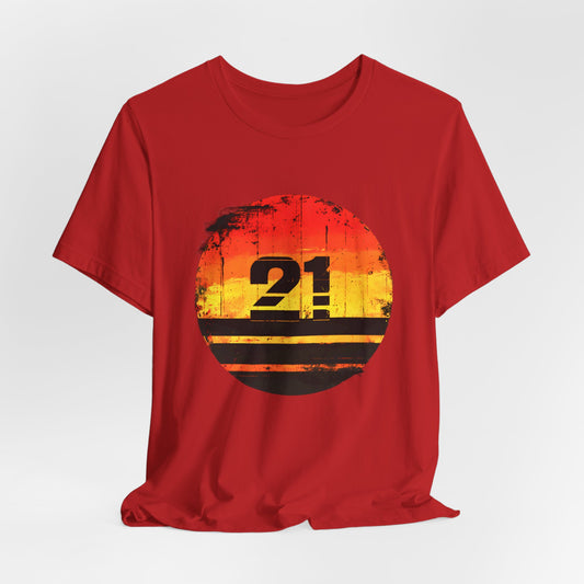 Number "21" in Black T-shirt design