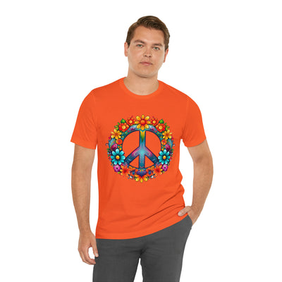 SAY NO TO WAR COLLECTION: Peace and Love symbol in fowers