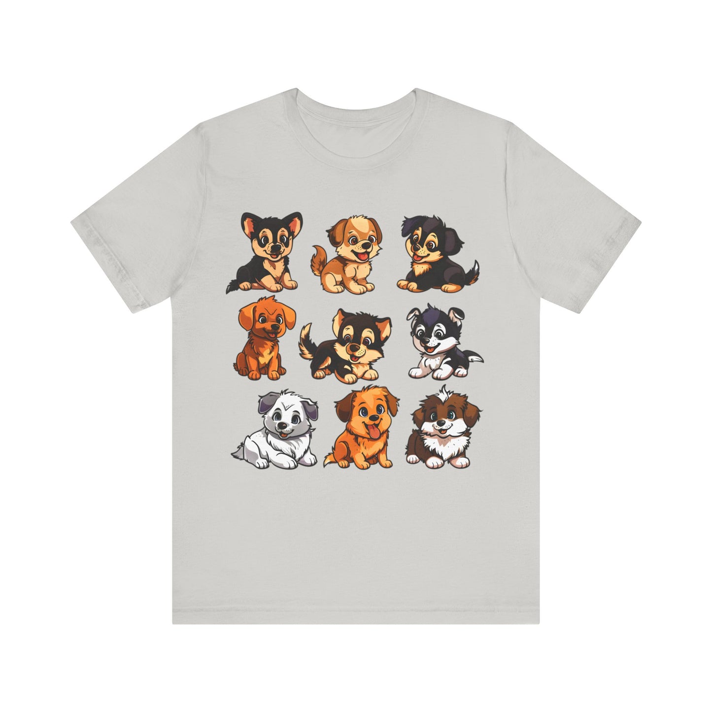 Nine Happy Puppies T-shirt design