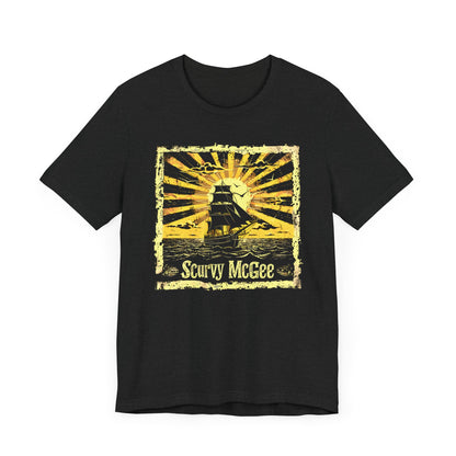 Cool Scurvy McGee Old Maritime Sailor and Pirate T-shirt. Best present for boating fanatics