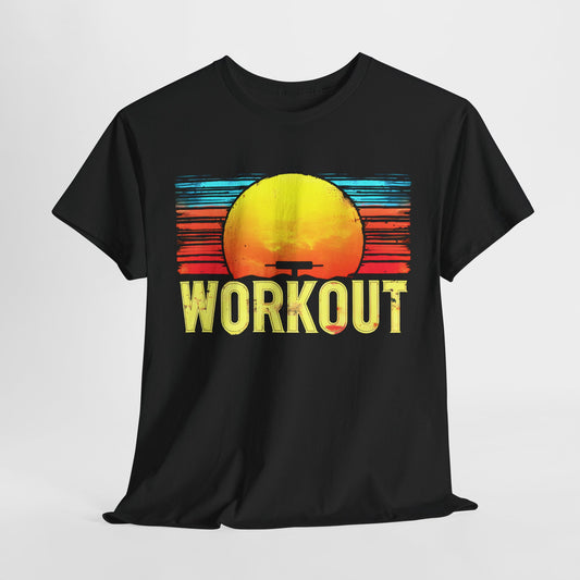 Workout Sunset T-shirt – Motivational Fitness Apparel | Unisex Gym & Training Shirt