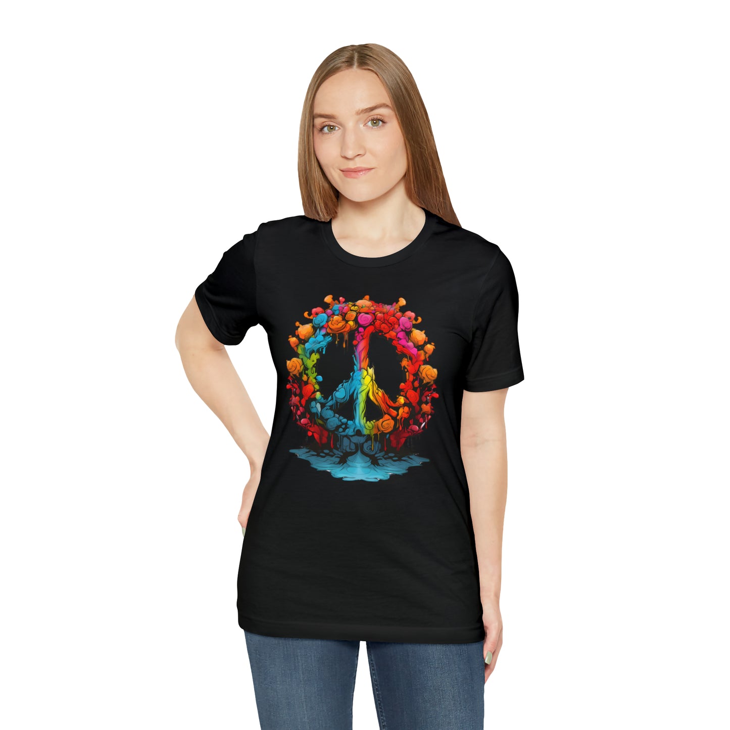 SAY NO TO WAR COLLECTION: PEACE AND LOVE SIGN IN BRIGHT COLORS