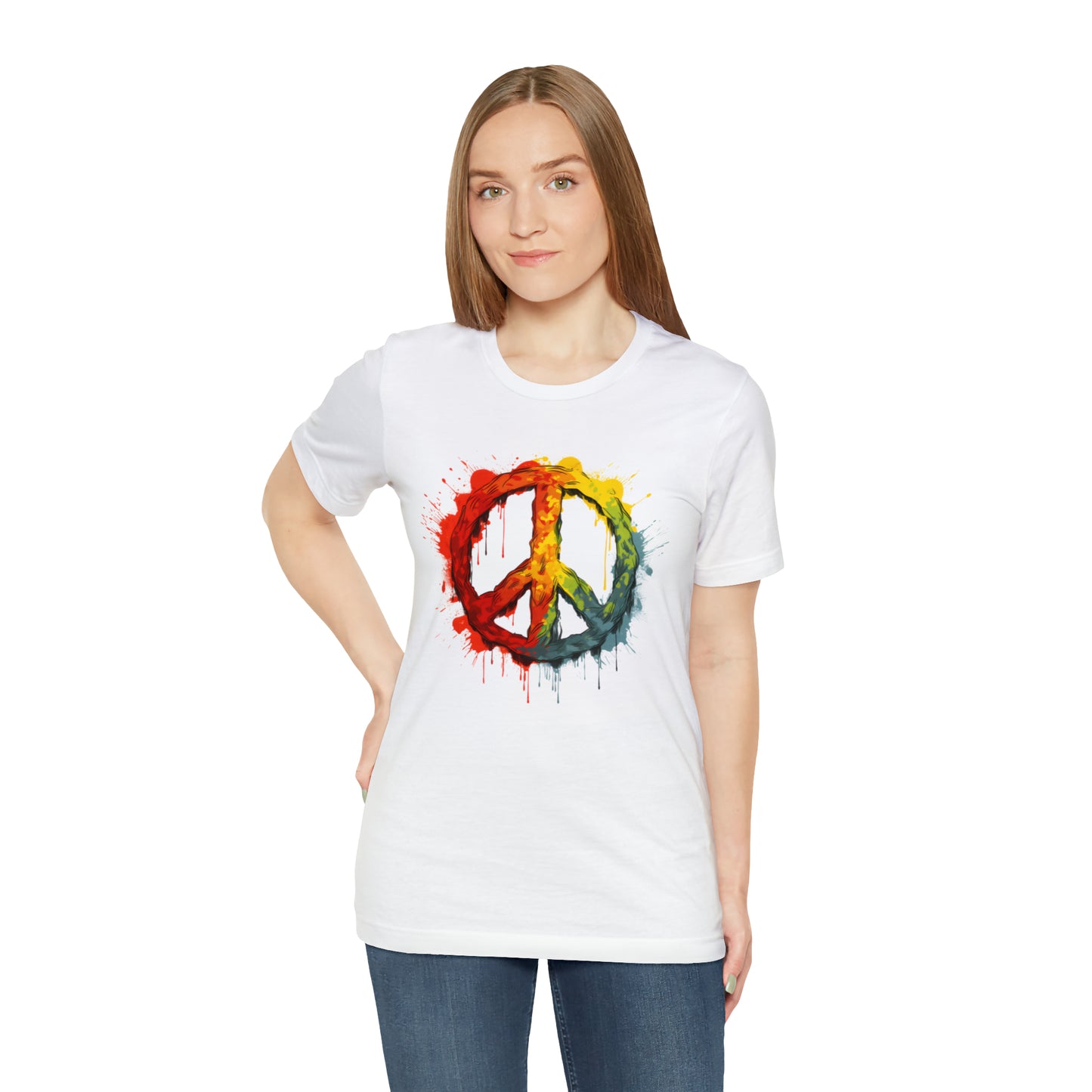 SAY NO TO WAR COLLECTION: Peace and love sign in color