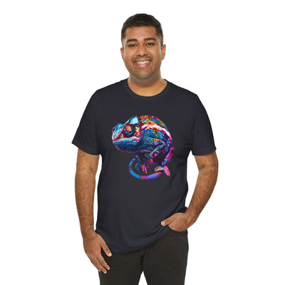 Purple chameleon t-shirt design