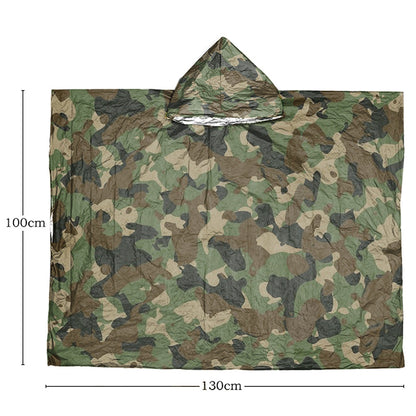 Outdoor First Aid Survival Emergency Camouflage Survival Raincoat