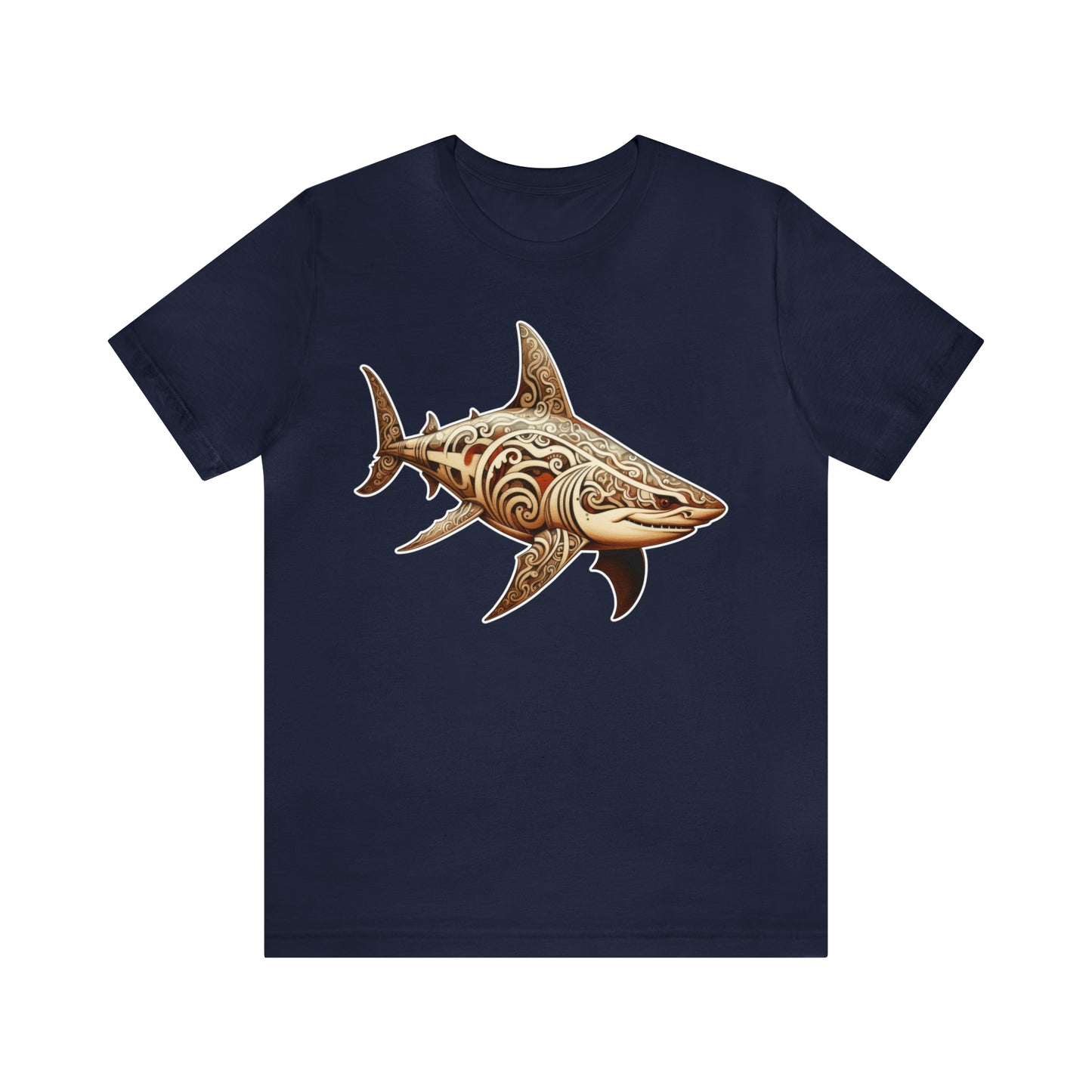 Fishy art collection: Woodcut shark artistic design