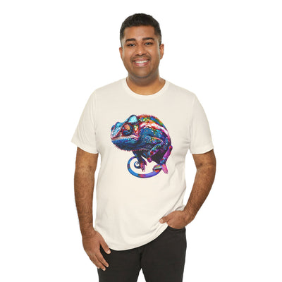 Purple chameleon t-shirt design