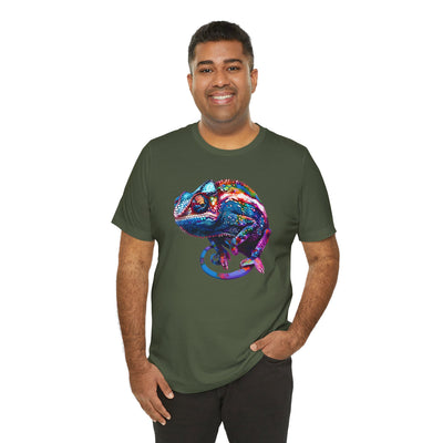 Purple chameleon t-shirt design