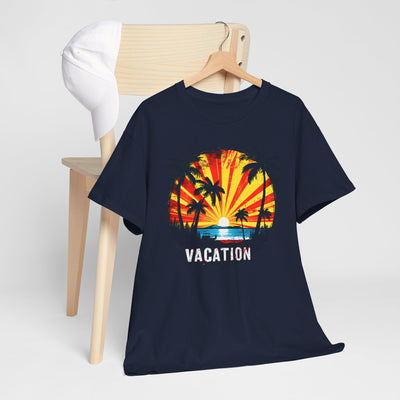 Sunset Palms Vacation T-Shirt – Retro Tropical Vibes for Your Getaway