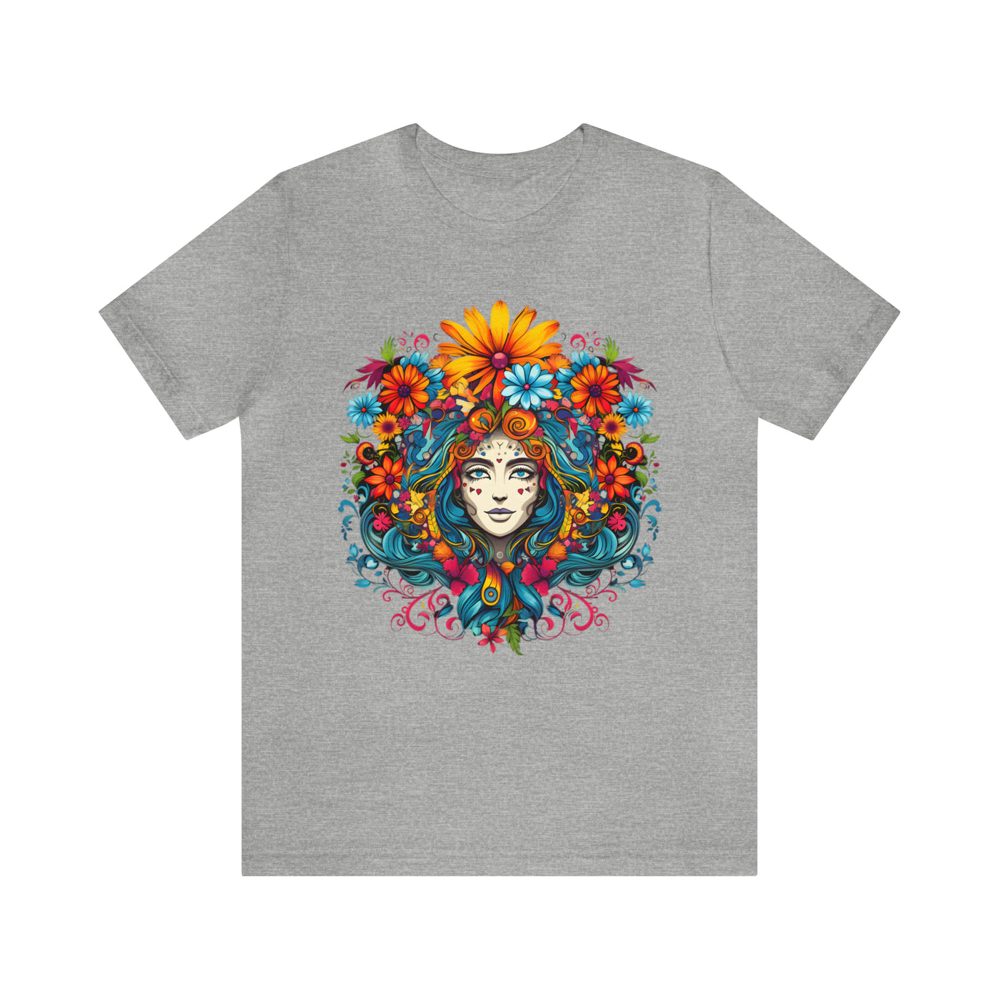 Flower power collection: Girl in Floral Splash Design