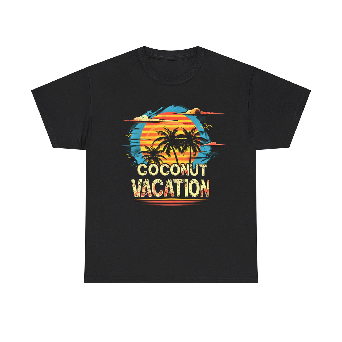 "Coconut Palms Vacation T-Shirt - Tropical Island Getaway, Summer Vibes Tee"