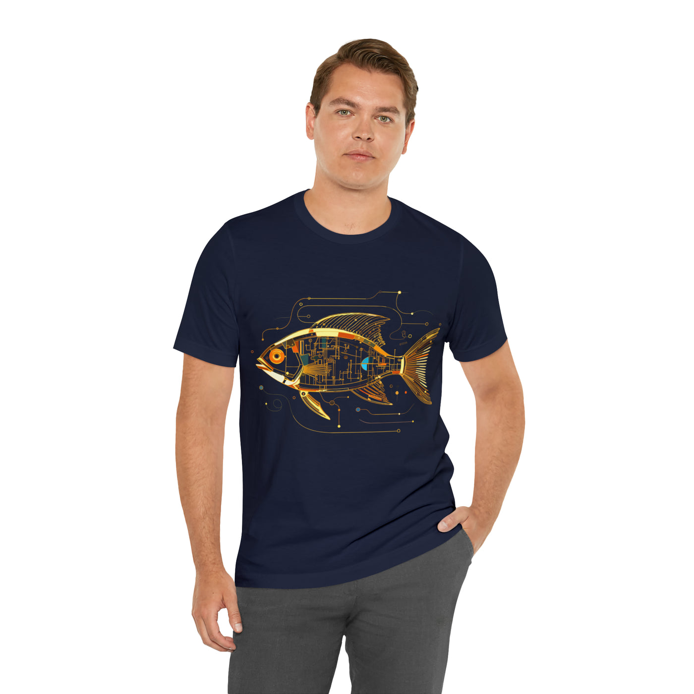 Fishy art collection: Gold fish line art design