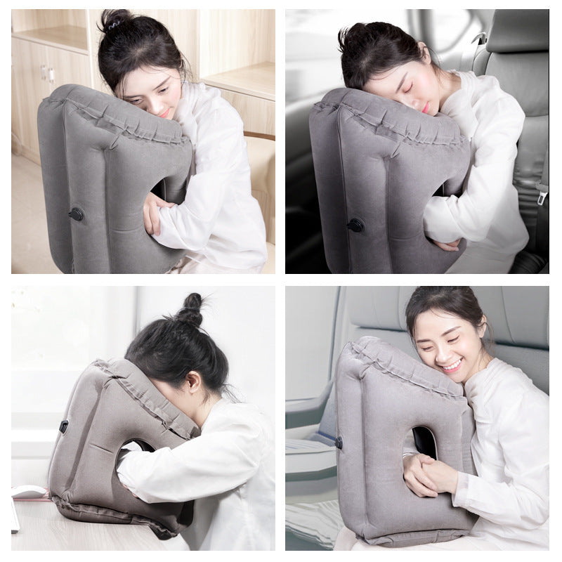 Sleeping inflatable pillow office travel nap pillow