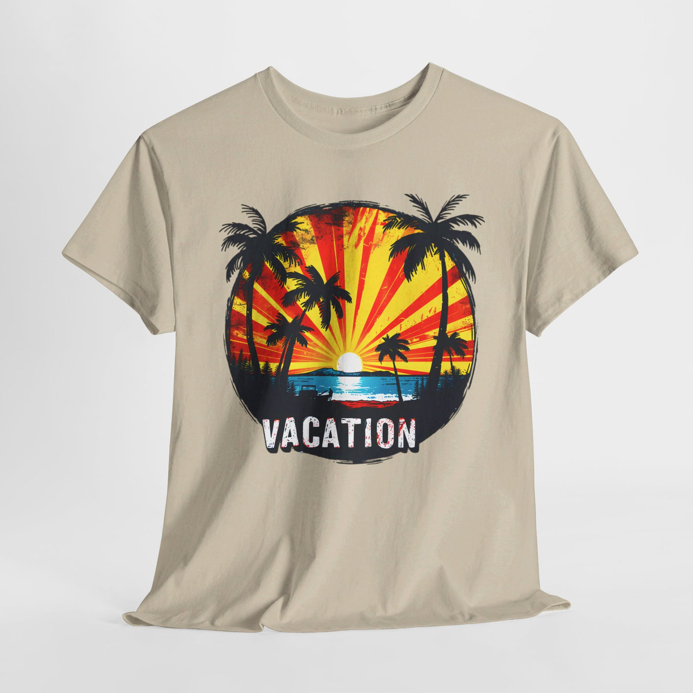 Sunset Palms Vacation T-Shirt – Retro Tropical Vibes for Your Getaway