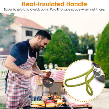 8Pcs Camping Cookingware Set Aluminum Pot Foldable Knife Fork Spoon For Hiking Picnic Outdoor