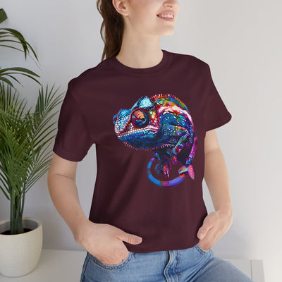 Purple chameleon t-shirt design