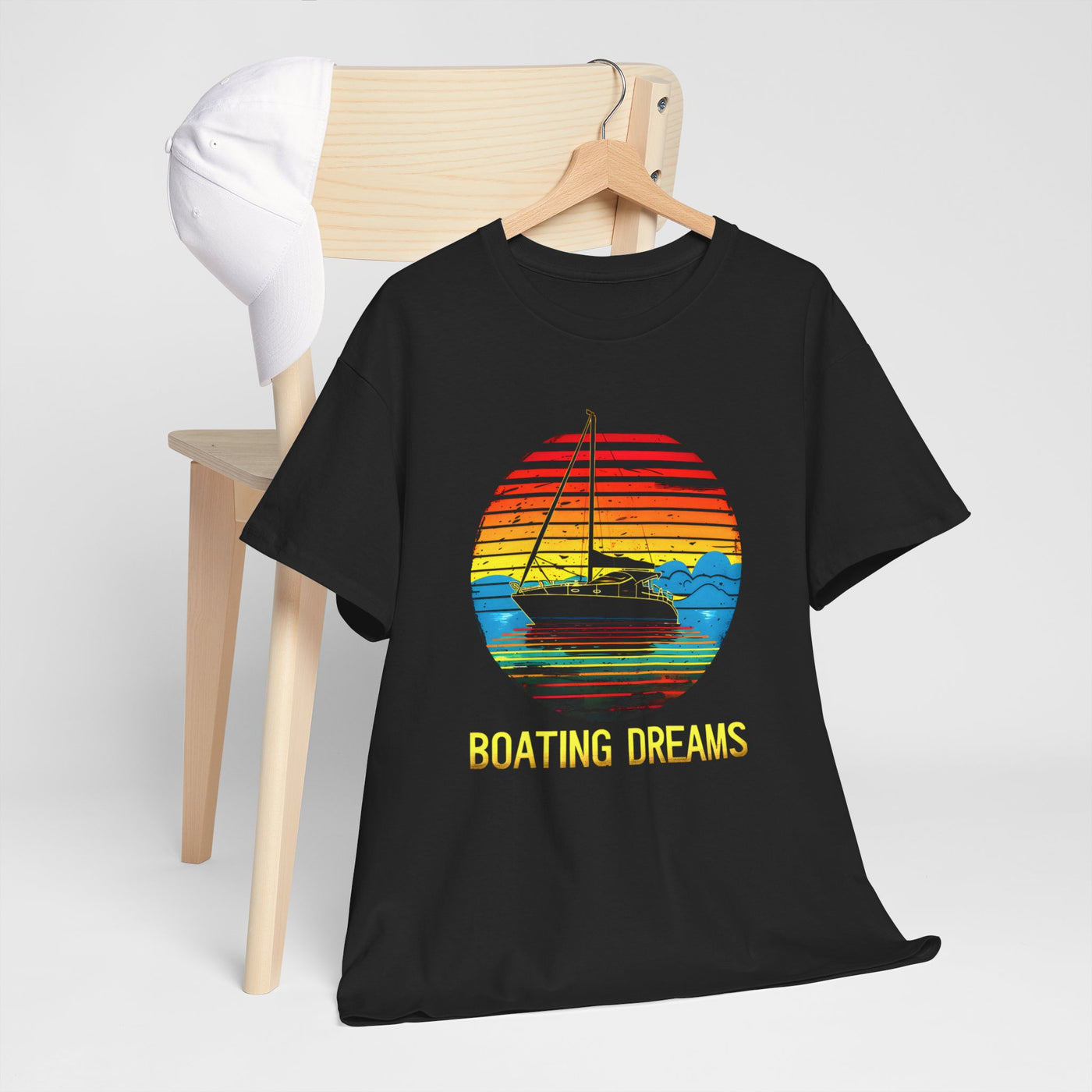 "Boating Dreams Nautical T-Shirt - Serene Marine Escape Design"